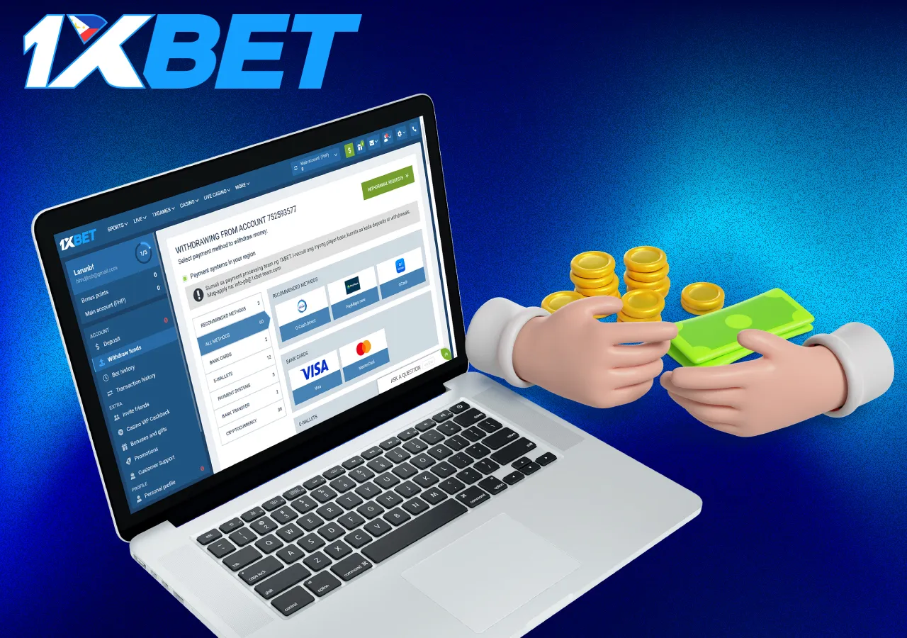 Withdrawal of money in 1xBet