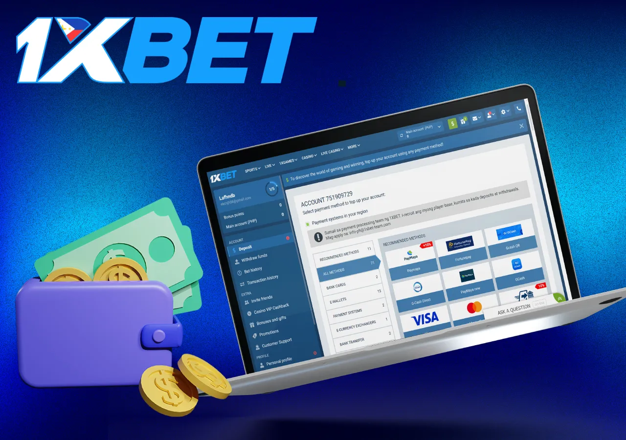 Available bookmaker payment methods for the Philippines