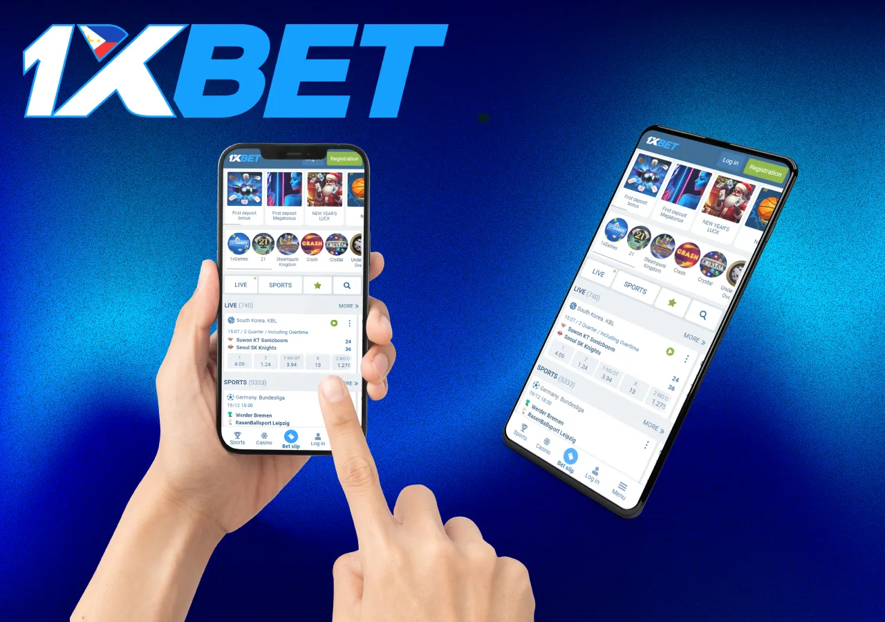 Bookmaker's mobile application 1xBet